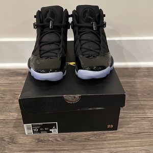 Jordan 6 Rings, Black/Black/White, Mens size 10